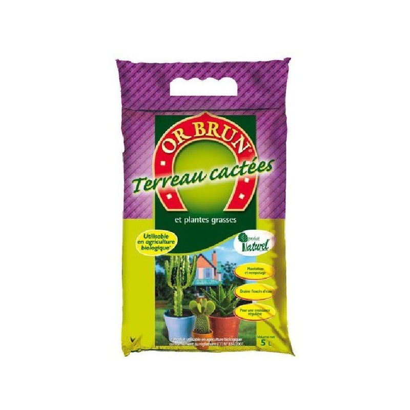 Terreau Or Brun cactés 5L