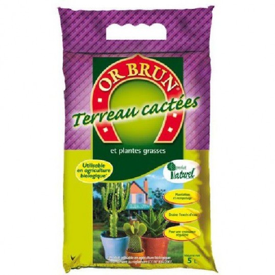 Terreau Or Brun cactés 5L