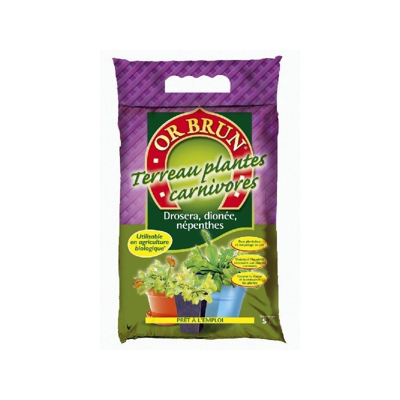 Terreau Or Brun plantes carnivores 5L