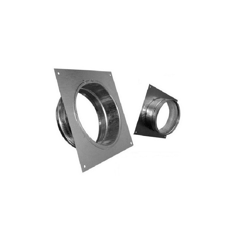 Flange Galva carrée Ø 150mm Flange Galva carrée Ø 150mm