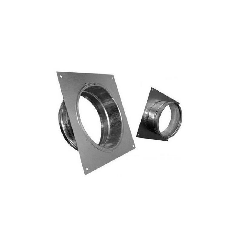 Flange Galva carrée Ø 125mm Flange Galva carrée Ø 125mm