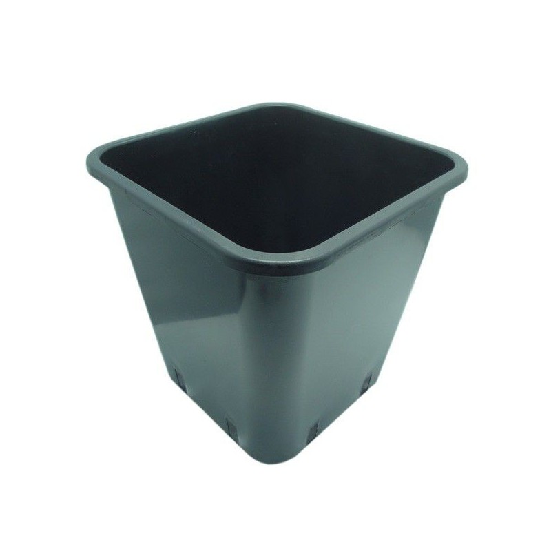 Pot Carré Noir Pro 11 L 22x22x26cm