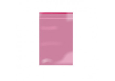 Sachet Zip rouge transparent 60x40x0.05 X100 - Sachets plastiques zip