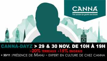 Canna-Dayz : 29 & 30/11 : jusqu'à -20%